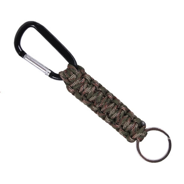 Hillman Multi Color Paracord Carabiner Short Key Ring Lot Of 6
